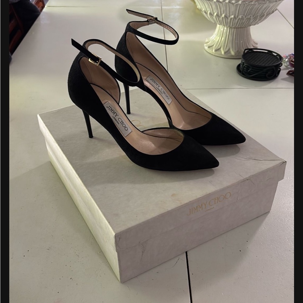 Jimmy Choo Black Suede Women's Heels